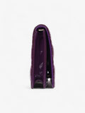 Christian Dior Long Flap Purple Patent Leather