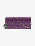 Christian Dior Long Flap Purple Patent Leather