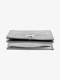 Christian Dior Diorama Wallet On Chain Silver Patent Leather