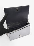 Christian Dior Diorama Wallet On Chain Silver Patent Leather