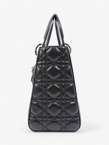 Christian Dior Lady Dior Black Lambskin Leather Medium