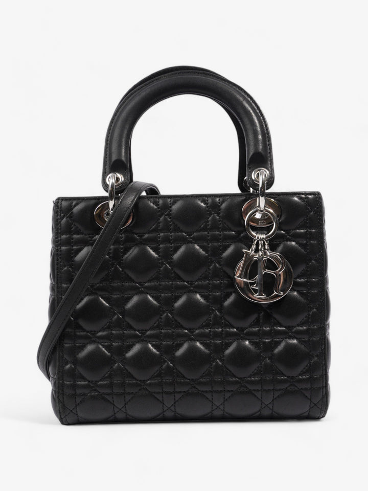Christian Dior Lady Dior Black Leather Medium