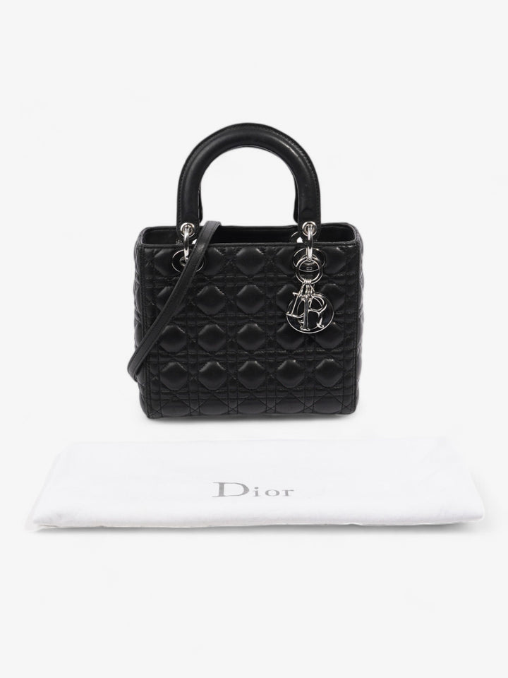 Christian Dior Lady Dior Black Leather Medium