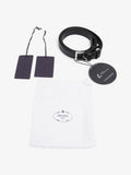 Prada Prada Leather Belt Cinture Black Leather