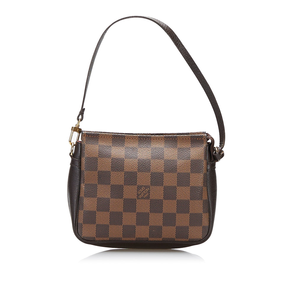Louis Vuitton Trousse Pochette Damier Ebene Canvas Clutch