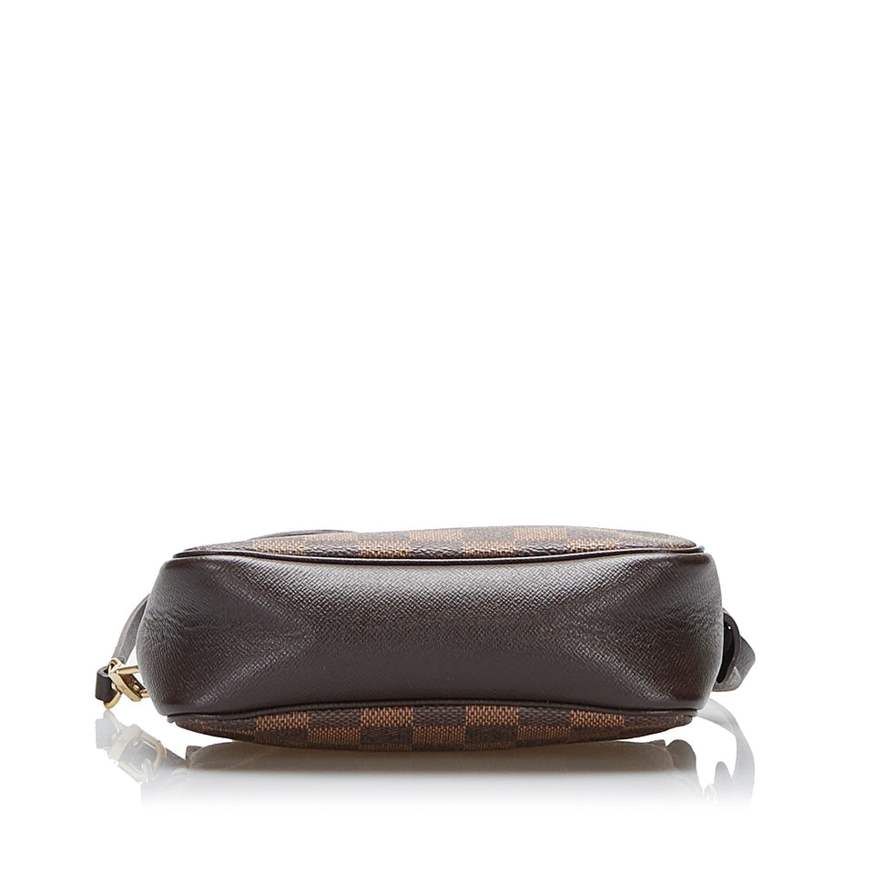 Louis Vuitton Trousse Pochette Damier Ebene Canvas Clutch