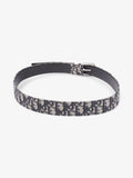 Christian Dior Oblique Belt Beige / Navy Canvas 90cm 36"