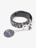 Christian Dior Oblique Belt Beige / Navy Canvas 90cm 36"