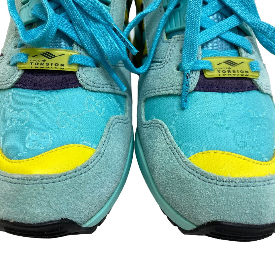 Gucci sneakers 722212 ZX8000 Suede, Canvas Light blue TORSION 36 1/2