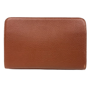 Burberry business bag leather Brown clutch bag embossed Carriage mens