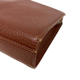 Burberry business bag leather Brown clutch bag embossed Carriage mens