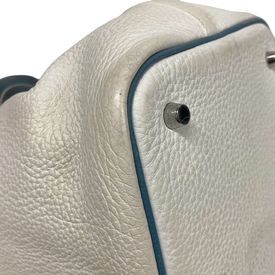 Hermes Handbag Taurillon Clemence white Picotin Eclat 22 MM
