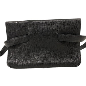 Hermes Waist bag Togo black Sling bag Crossbody Dogon SilverMetal Women(Unisex)