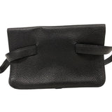 Hermes Waist bag Togo black Sling bag Crossbody Dogon SilverMetal Women(Unisex)