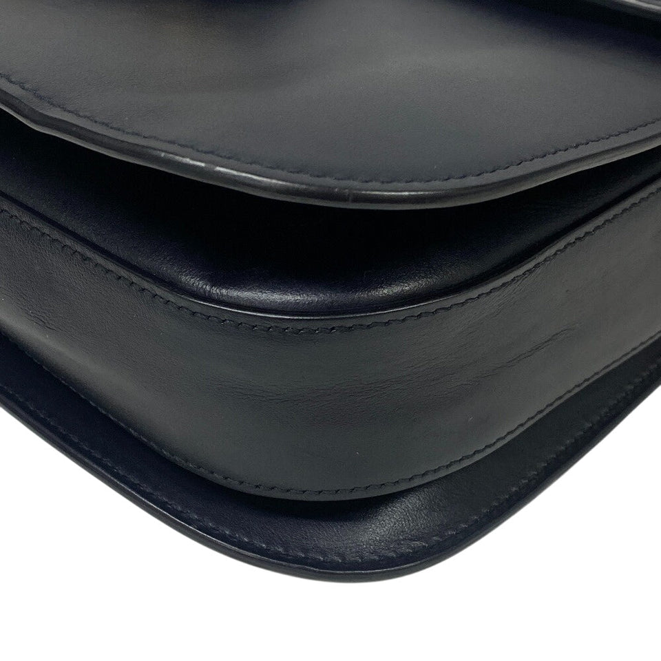 Gucci Shoulder Bag 602204 Leather, Velour Navy Velor x leather Horsebit 1955 Women