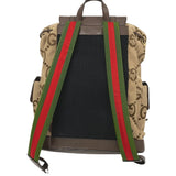 Gucci Backpack 678829 Canvas, Leather Brown Jumbo GG mens(Unisex)