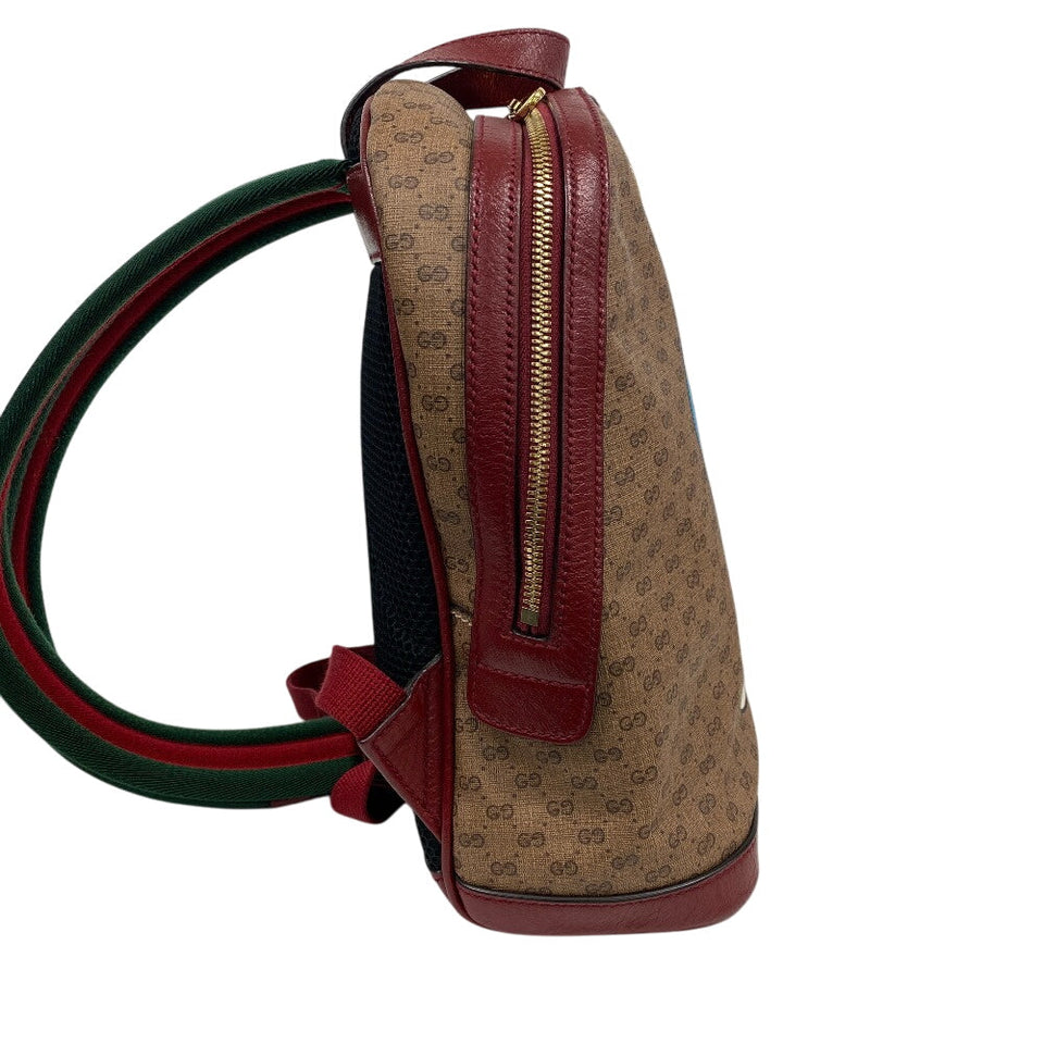 Gucci Backpack 647816 PVC, Leather beige Mini GG Supreme