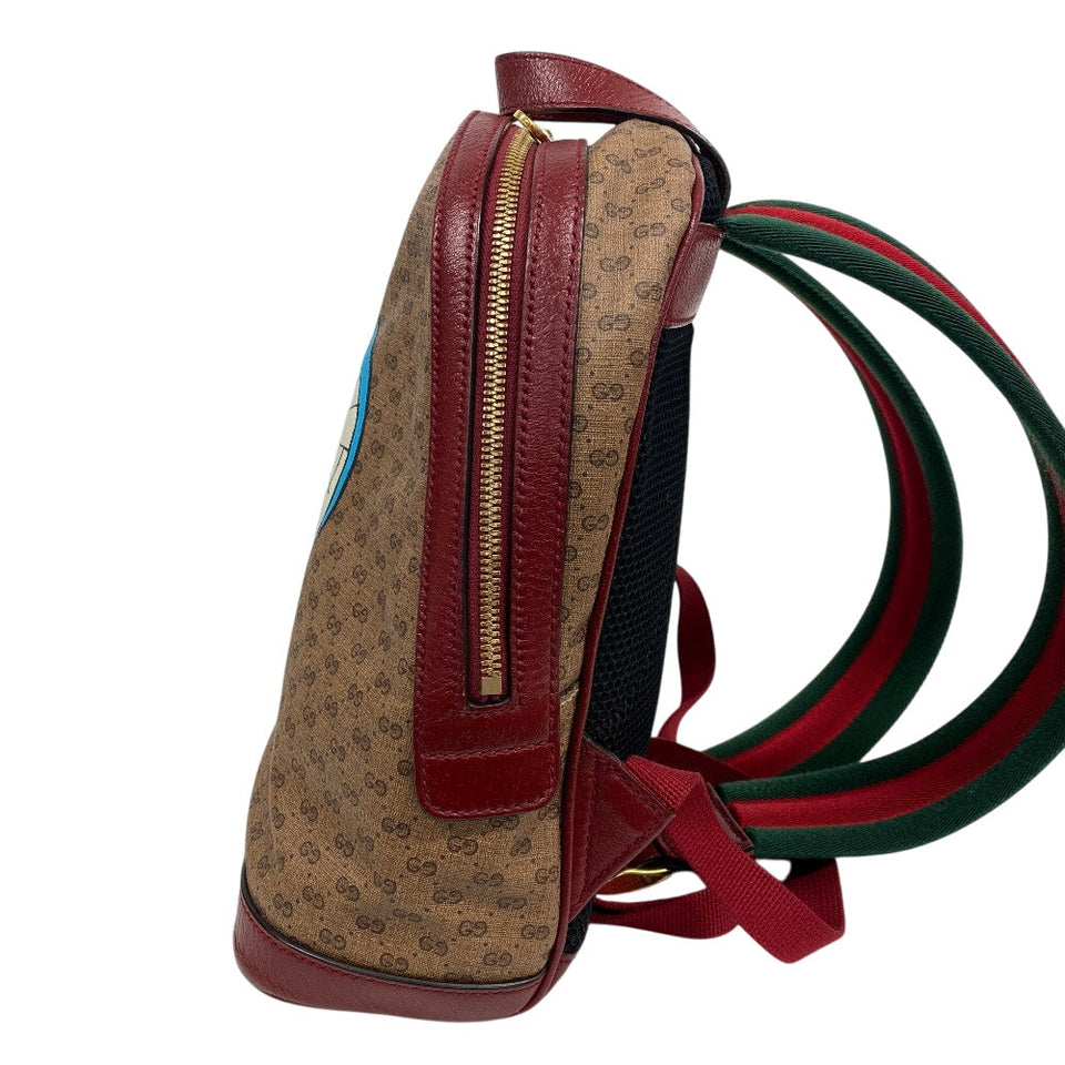 Gucci Backpack 647816 PVC, Leather beige Mini GG Supreme