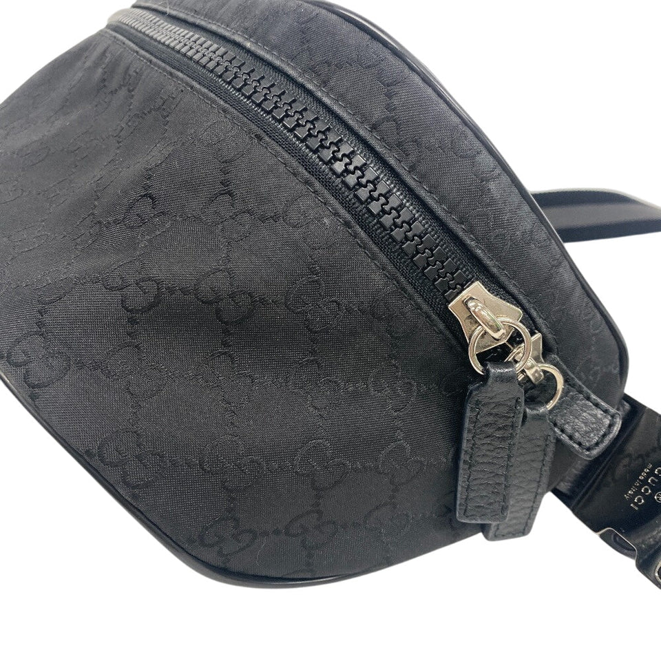Gucci Sling bag Nylon, Leather black GG nylon