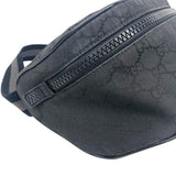 Gucci Sling bag Nylon, Leather black GG nylon