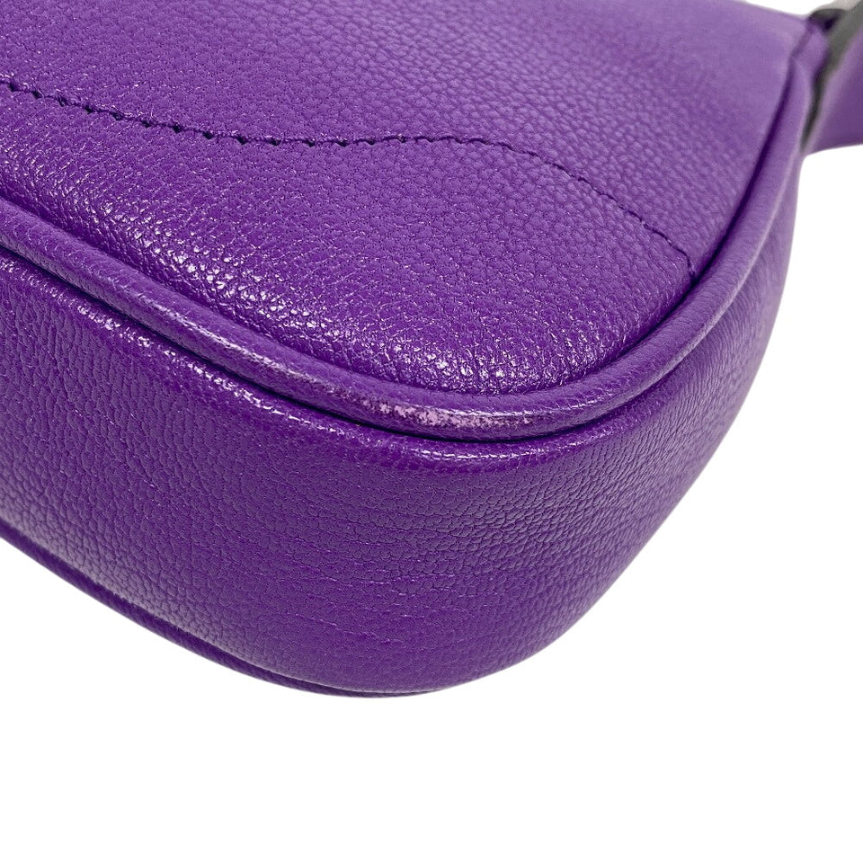 Gucci Handbag 739076 leather purple GG Marmont Aphrodite Small