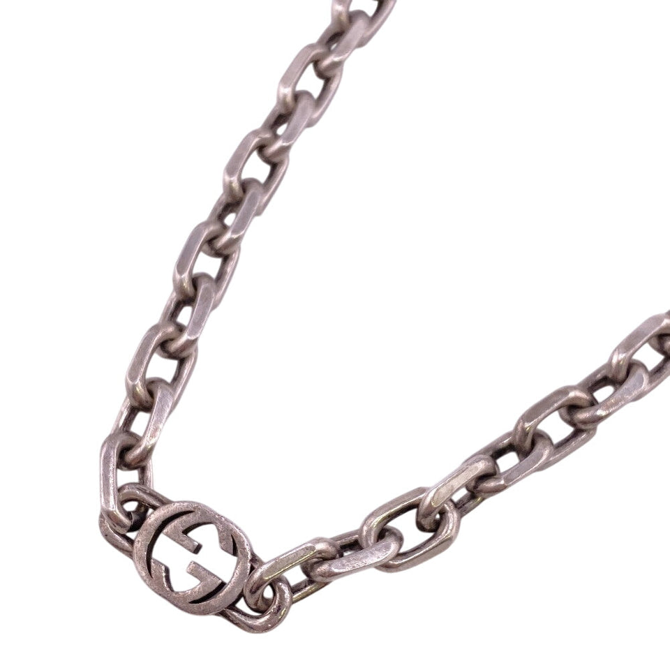 Gucci Necklace Silver925 Silver Interlocking G Women(Unisex)