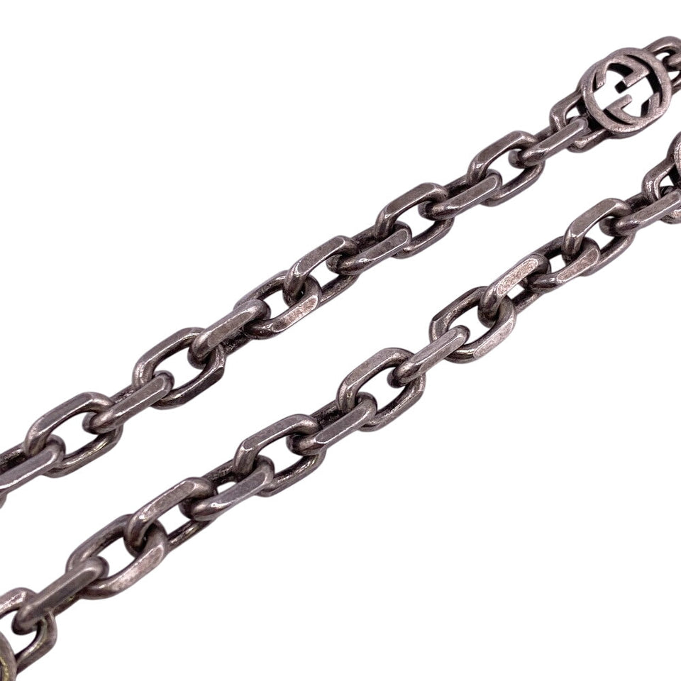 Gucci Necklace Silver925 Silver Interlocking G Women(Unisex)