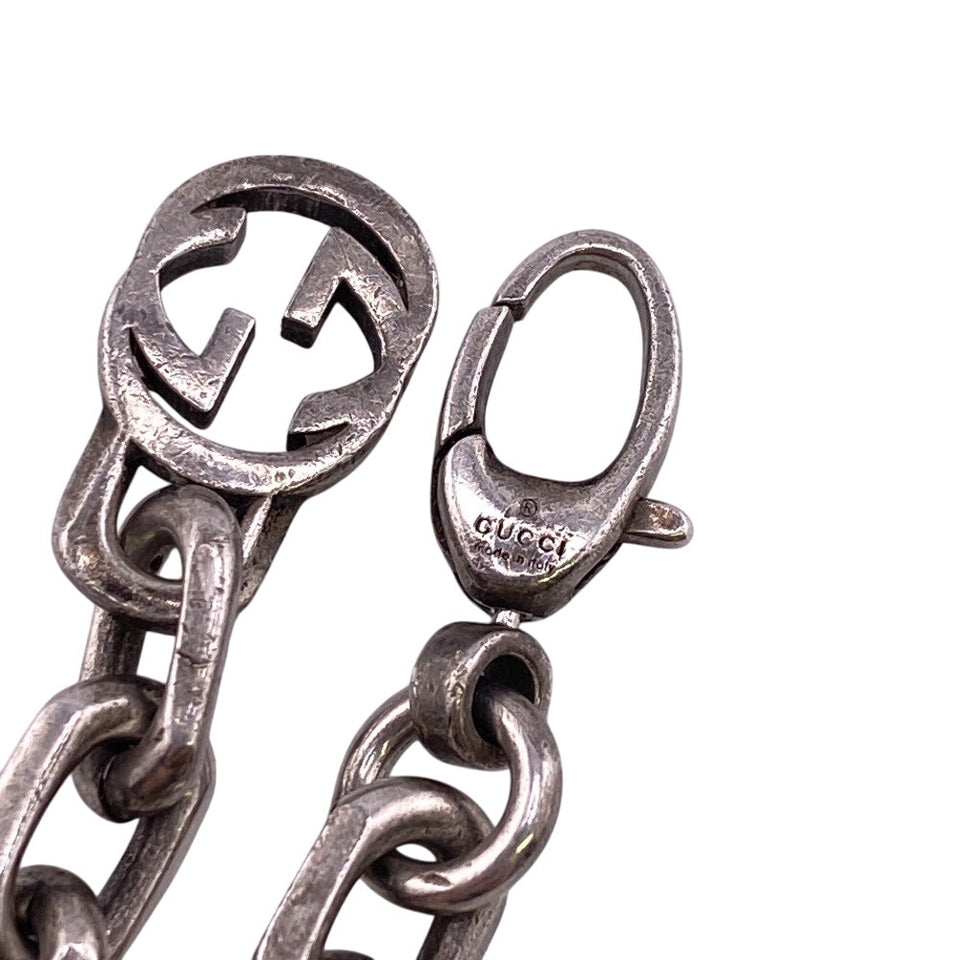 Gucci Necklace Silver925 Silver Interlocking G Women(Unisex)