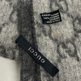 Gucci Scarf cashmere gray GG pattern Women(Unisex)