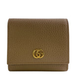 Gucci Bifold Wallet leather beige GG Marmont Women