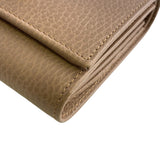 Gucci Bifold Wallet leather beige GG Marmont Women