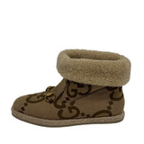 Gucci boots canvas beige short boots Jumbo GG Boa Horsebit Women 36