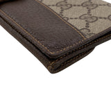 Gucci Long Wallet Purse 64 PVC, Leather Brown Sherry