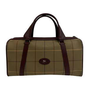 Burberrys Boston Duffel bag Canvas, Leather beige Mega check