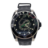 Gucci Watches Quartz Stainless steel, rubber black Snake Black Dial 3 hands, date, working condition DIVE 136.3 black dial mens