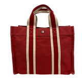 Hermes Handbag canvas Red Tote Bora Bora Coquiage PM