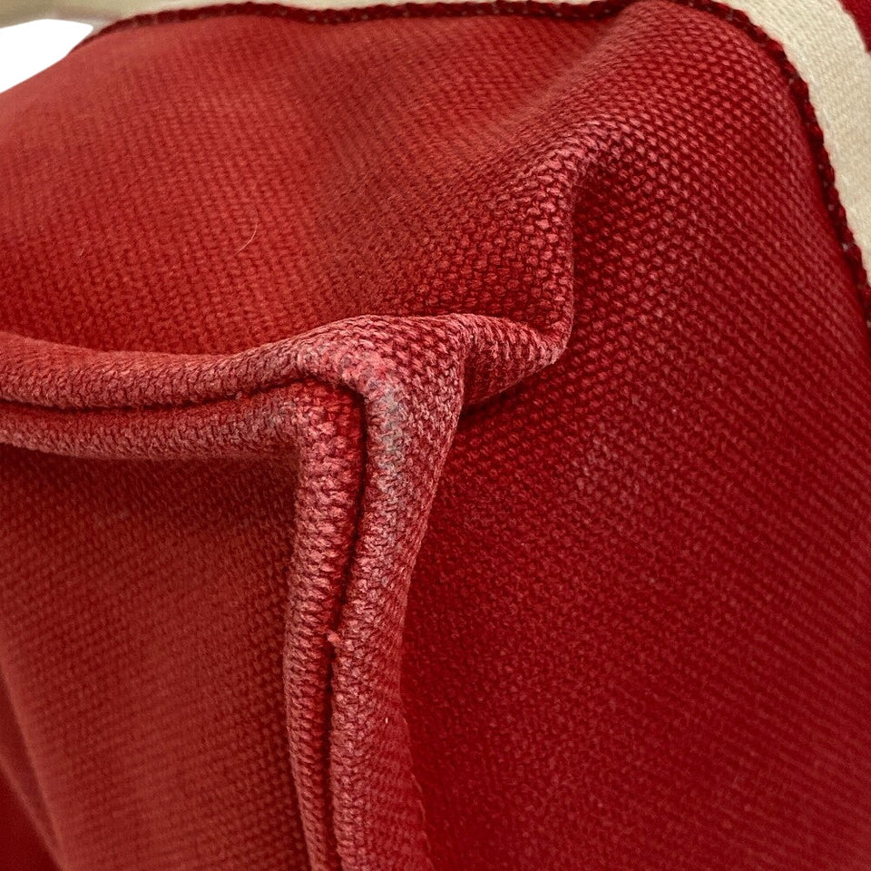 Hermes Handbag canvas Red Tote Bora Bora Coquiage PM