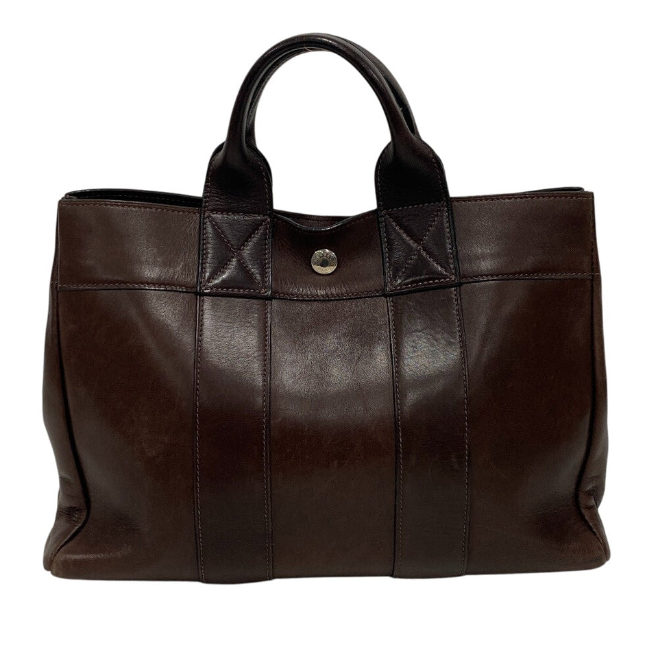 Hermes Tote Bag S leather Brown All leather Fool ToePM Women