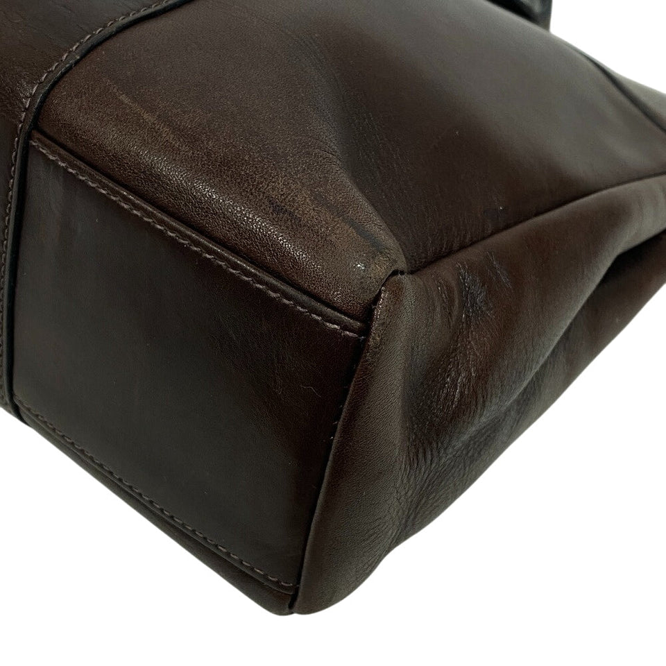 Hermes Tote Bag S leather Brown All leather Fool ToePM Women