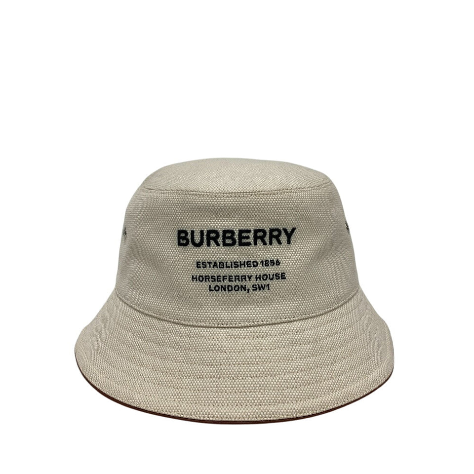 Burberry hat 8057401 Cotton, Leather beige Bucket hat Horse ferry Women(Unisex) M