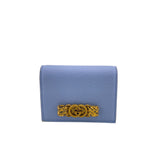 Gucci Bifold Wallet 746059 leather blue Compact wallet Interlocking G Women