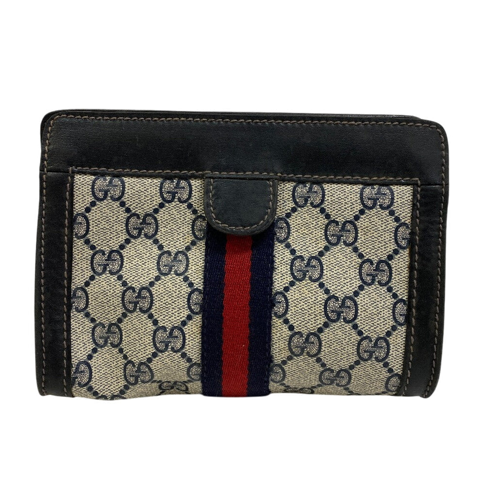 Gucci Pouch GG Supreme Canvas Navy Sherry Gucci perfume mens