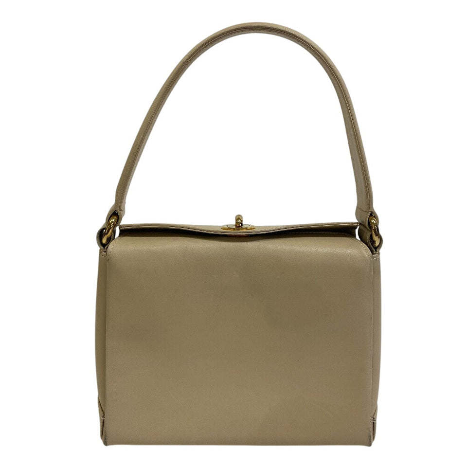 Gucci Handbag leather Ivory Shoulder Bag turn lock Old Gucci Women