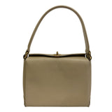 Gucci Handbag leather Ivory Shoulder Bag turn lock Old Gucci Women