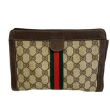 Gucci business bag GG canvas Brown Old Gucci Sherry mens