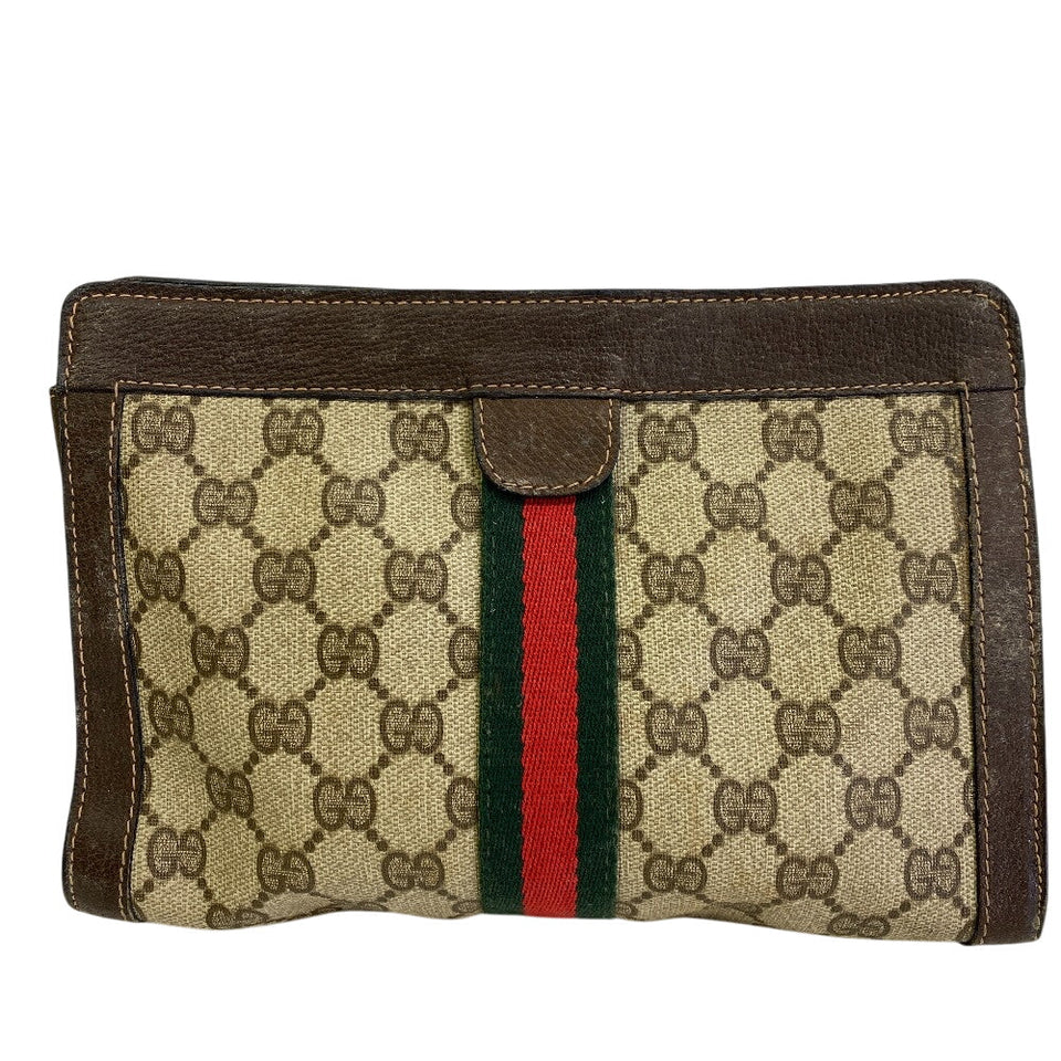 Gucci business bag GG canvas Brown Old Gucci Sherry mens