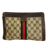 Gucci business bag GG canvas Brown Old Gucci Sherry mens