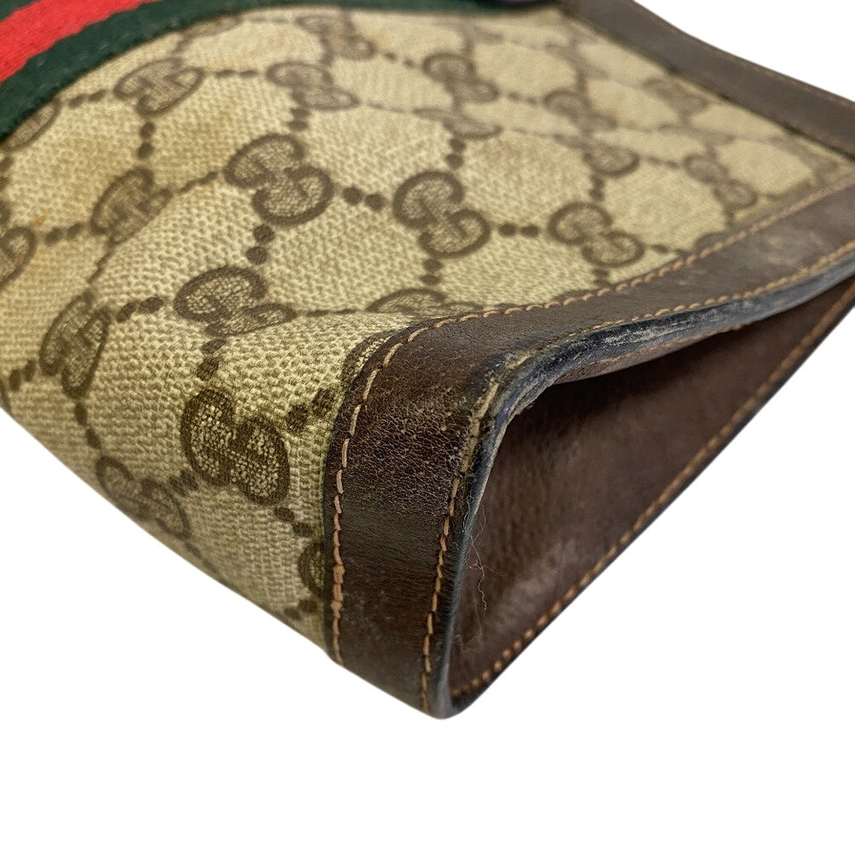 Gucci business bag GG canvas Brown Old Gucci Sherry mens