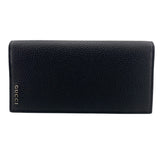 Gucci Long Wallet Purse 795296 leather black mens