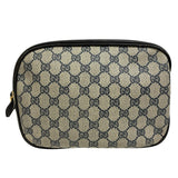 Gucci Shoulder Bag PVC, Leather Navy Old Gucci shoulder bag with logo GG Women(Unisex)